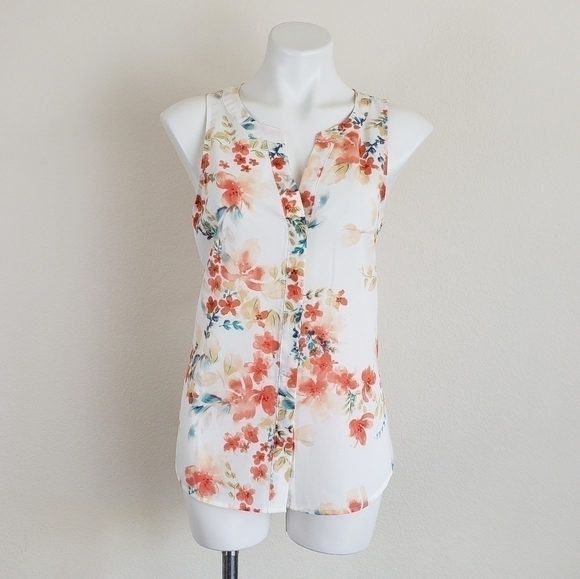 sanctuary Floral Print Buttoned Top, Size L - Picture 1 of 6
